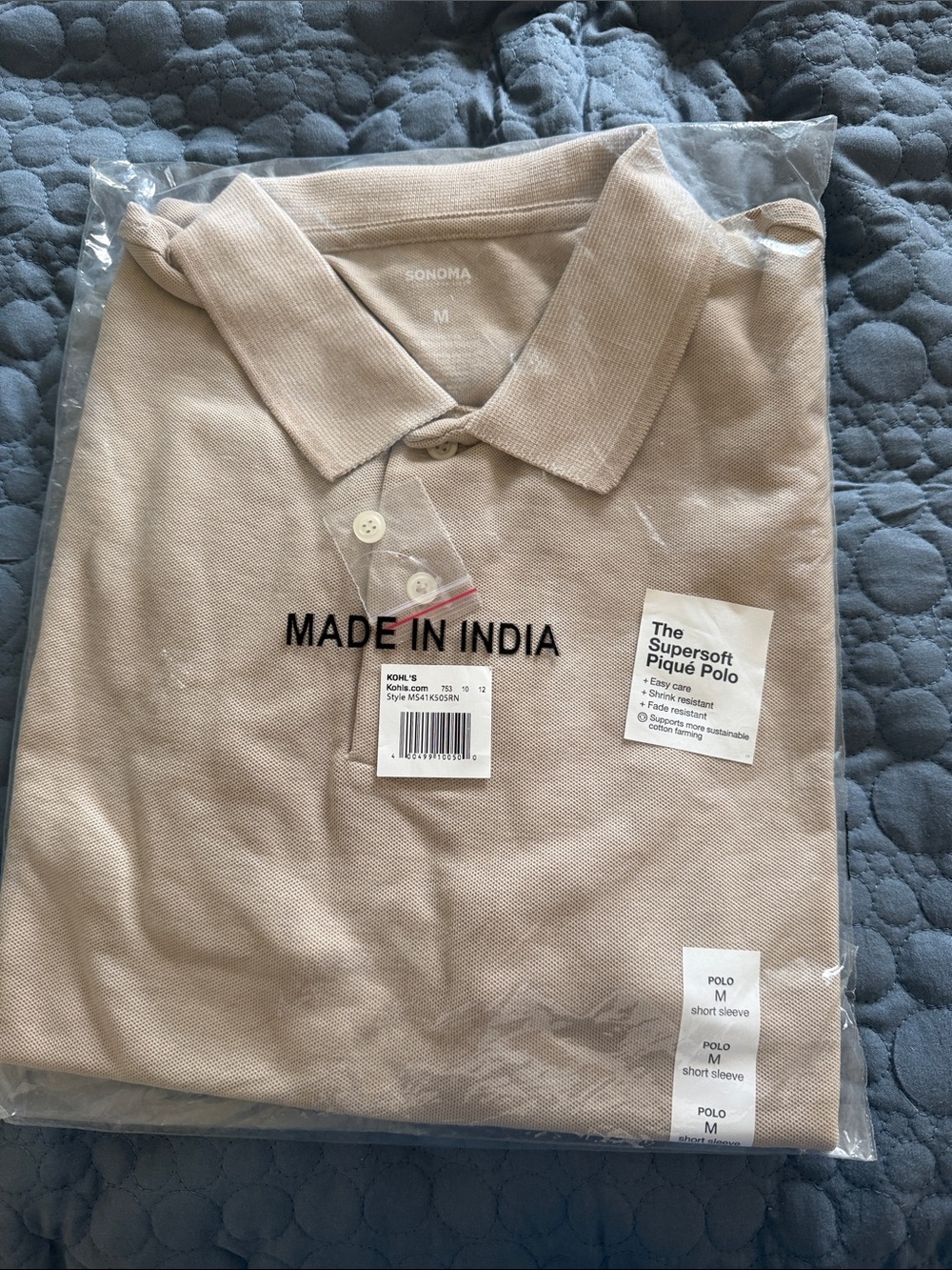 Sonoma Supersoft Piqué Polo - Beige Taupe